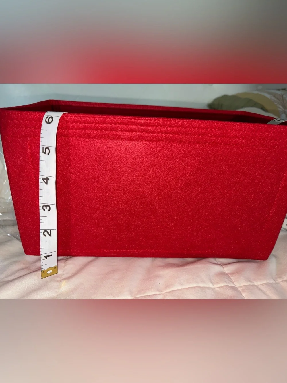 Red Felt Tote Organizer Insert - Home Storage & Organization